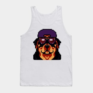 Pixel Rottweiler Dog Lover Puppy Tank Top